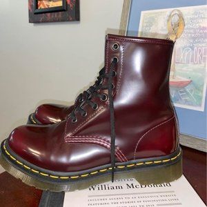 Maroon Vegan Dr. Martens